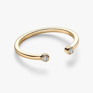 Pandora Era Bezel Lab-Grown Diamond Open Ring0.07 ct TW, 14k gold